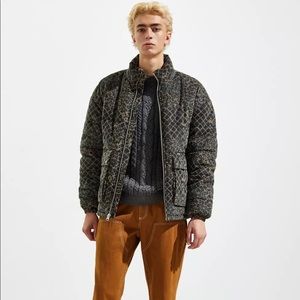 $149 NWT UO Animal Print Corduroy Puffer Jacket BDG Leopard Supreme Outerwear M